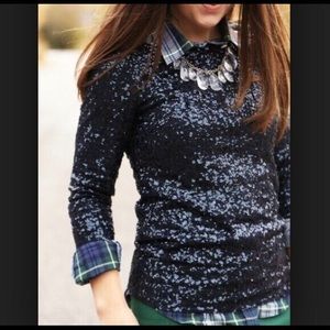 Black J. Crew Sequins Top- 3/4 sleeve
